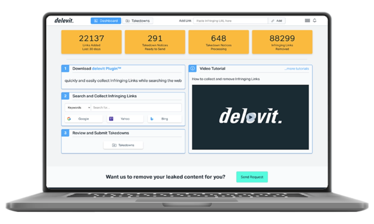 delevit Dashboard on Laptop